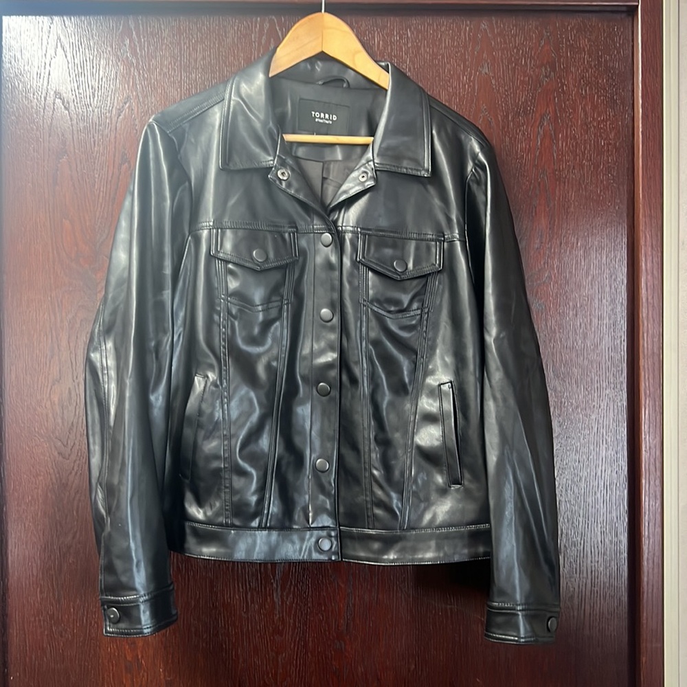 Torrid Faux Leather Black Women's Jacket